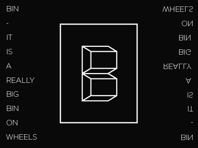 logo concept for a new big bin company monogram big bin concept logo bin bin-it