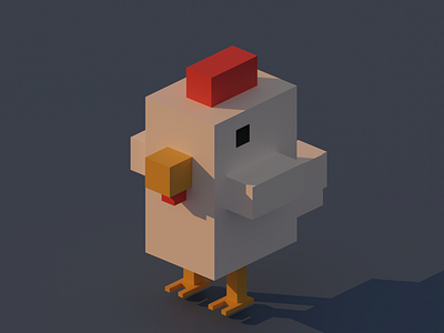 Lowpoly chick 3d blender chick lowpoly3d render