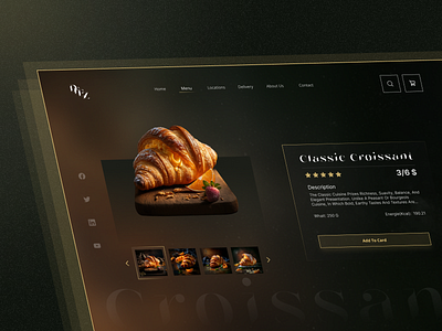 bakery shop web design 3d branding graphic design ui