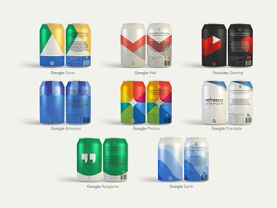 Google Soft Drinks brand brand identity branding can design flat google google design illustration minimal soda can