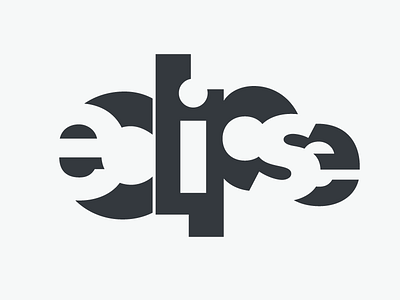 Eclipse black eclipse logo negative space type typography white word