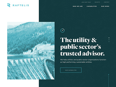 Raftelis Homepage consultants financial serif ui utilities ux water website
