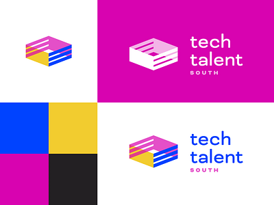 Tech Talent Colors black blue bold color palette magenta tech yellow