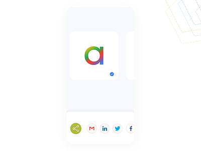 011 Daily UI - Social Share arulmanni blue design icon logo ui ux