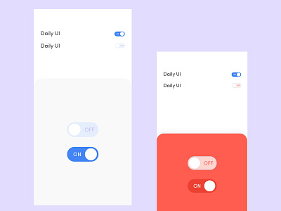 015 Daily UI - On/Off Switch arulmanni blue design message typography ui ux
