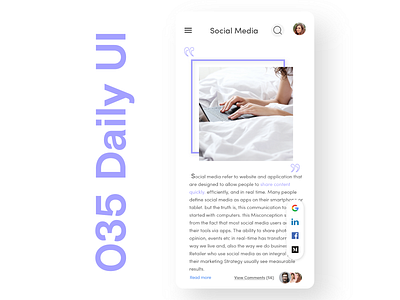 035 Daily UI - Blog post