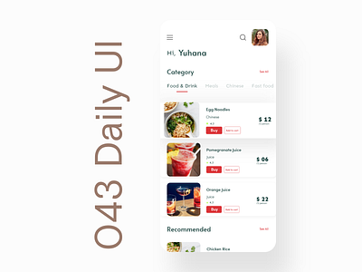 043 Daily UI - Food & Drink