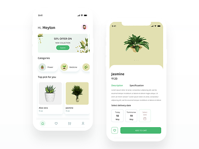 Plant app Concept app arulmani design icon inspiration ios plant typography ui ux