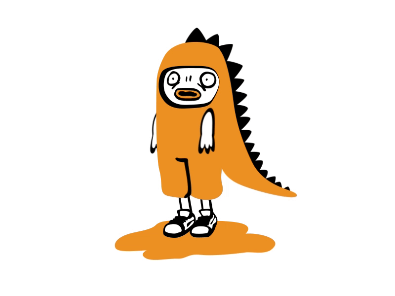 nervosaurus 2d after effects animation character gif motion graphic tween