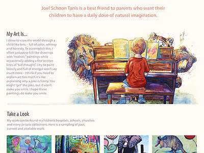 Local Artist Website - Joel Schoon Tanis - Art Section art painting website