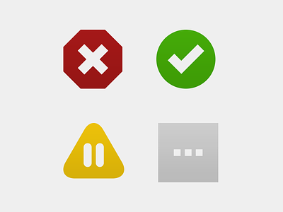 Status Icons for Dead Man's Snitch design icons interface ui
