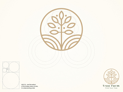 Tree Farm Logo animation branding design farm golden ratio graphic design illustration logo logo design tree tree logo typography ui ux vector