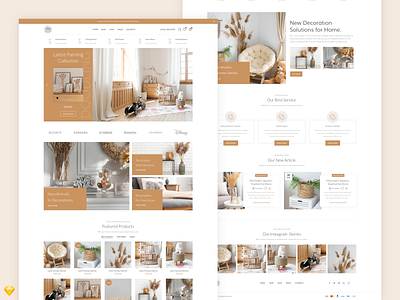 Home Decoration Landing Page behance decoration design dribbble graphic design home home screen landing page ui ux ux design website design