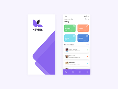 Kevins App app behance branding dashboard design dribbble graphic design icon leave logo present splas typography ui ux