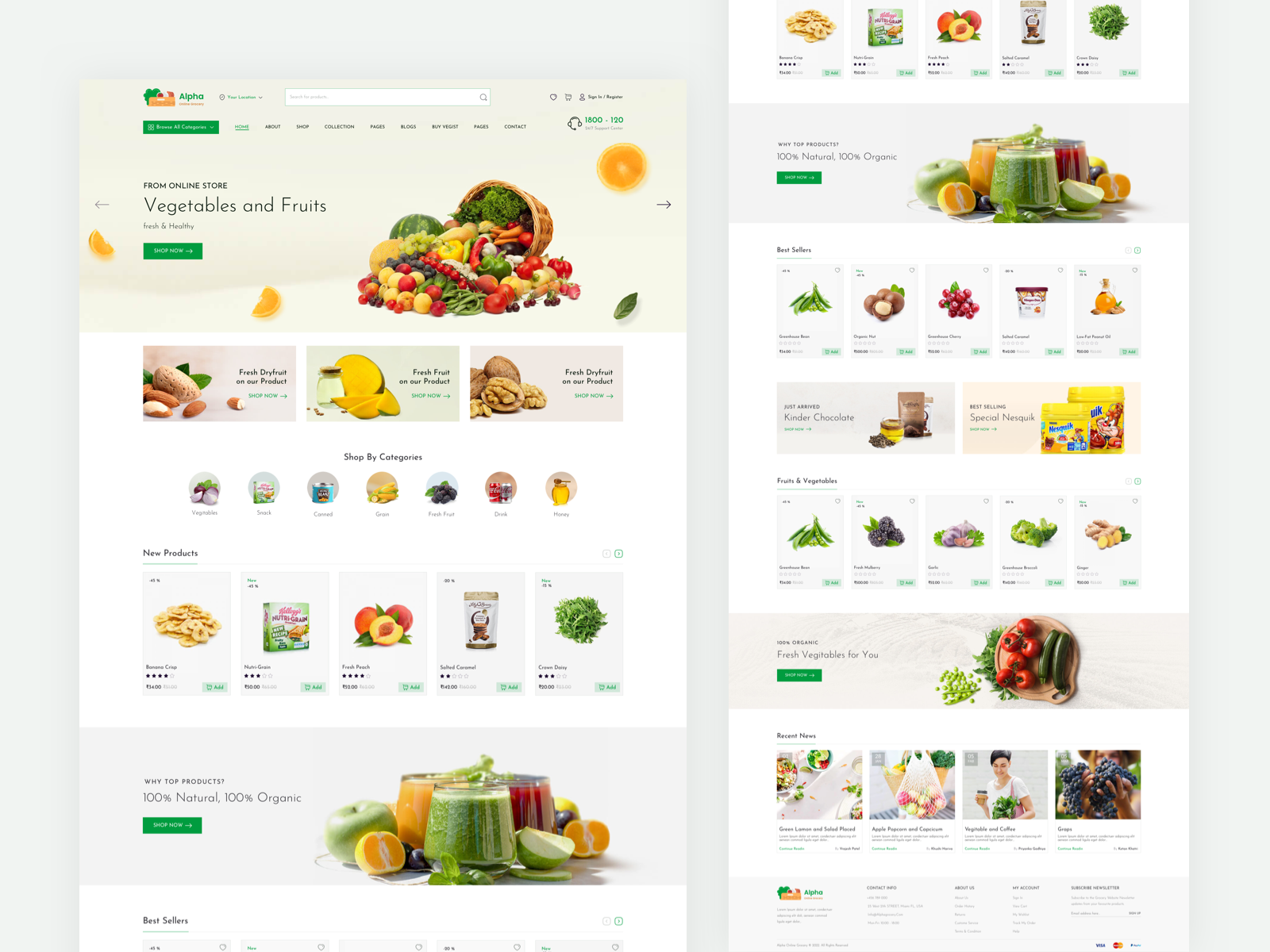 Grocery Landing Page by Ramiz Sarvaiya on Dribbble