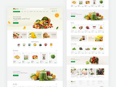 Grocery Landing Page adobexd app appdesign behance dailyui design dribbble gfxmob graphic design graphicdesignui grocery icon interface landingpage logo typography ui uidesign userinterface ux