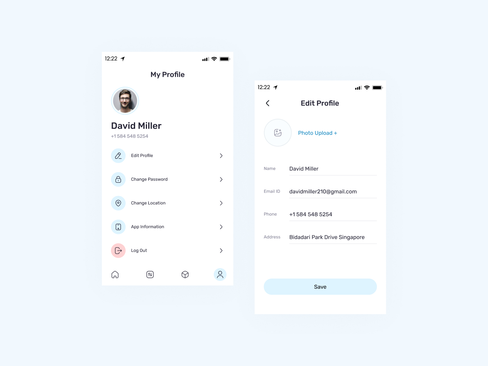 My Profile Flow by Ramiz Sarvaiya on Dribbble