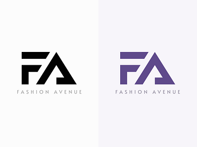 FA Logo Design avenue behance branding company design dribbble fa fa logo fashion graphic design graphics icon illustrator logo logo design typography