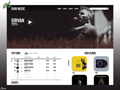 Music site design music music website ui ux website