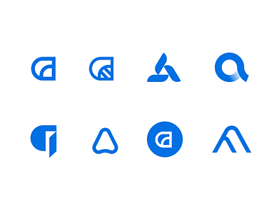 a a branding letter a logo logo mark logo marks logos
