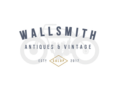 Wallsmith Logo V2 antique brand cafe racer est logo motorbike oldschool vintage