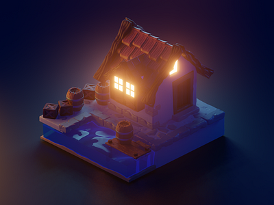 water house 3d 3d art blender blender3d blender3dart eevee