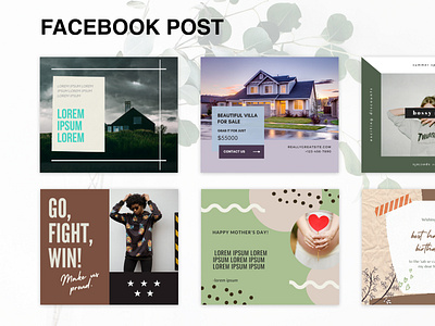 Facebook Post Template app branding design graphic design post product social media post typography ux