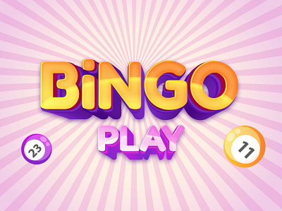 Bingo play editable text effect with game style 3d energy font power