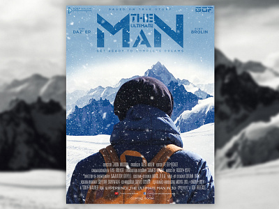 THE ULTIMATE MAN Movie Poster 3d cinematic dreams entertainment everest fears hills man mountains movie movie poster snow snowman sound store winter