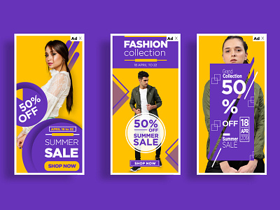 Google ads Design banner ad big sale colorful elegant eye catching fashion brand fashion collection fashion design fashion illustration girl google ads graphic design hot girl jacket modern design purple gradient sexy girl socialmedia summer poster yellow jacket