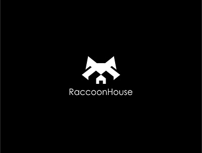 Raccoon House abstract animal creative home house house logo houses icon logo minimal raccoon simple vector