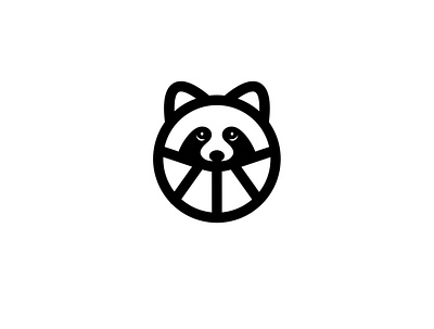 Raccoon animal creative design icon lines logo logotype minimal raccoon simple