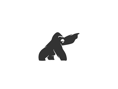 Gorilla animal ape design gorilla gorilla logo harambe logo logotype minimal silverback