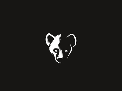 Hyena animal branding creative design hyena logo logotype negative space logo vector wild animal