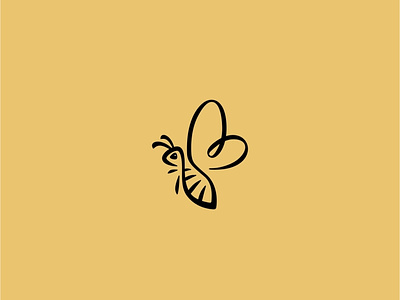 Bee logo bee bee logo branding creative honey honey bee logo honeybee honeylogo lines logo minimal simple