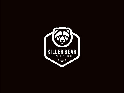 Killer Bear bear cajon design drums grizzly instrument logo music simple