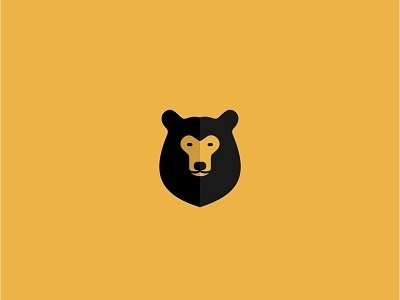 Black Bear icon animal bear black icon logo simple