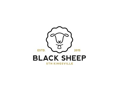 Black Sheep animal black creative farm food icon lines logo milk sheep simple