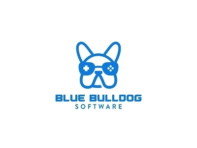 Blue Bulldog animal application blue bulldog creative design dog games icon logo simple software