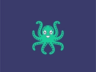 Octopus character character design creative design fun icon logo modern octopus simple vector