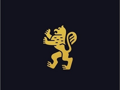 Griffon bird crest design gold griffon icon lion logo luxury
