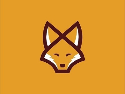 Fox icon animal application creative fox foxy icon logo orange simple