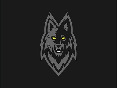 Wolf animal dark design icon logo simple werewolf wild wolf