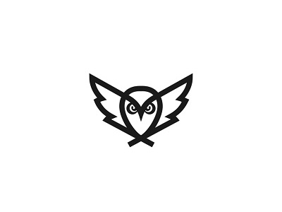 Owl Logo art bird black creative design lines logo minimal owl simple