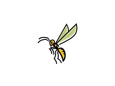 Wasp character character design creative design fun icon logo modern simple vector wasp