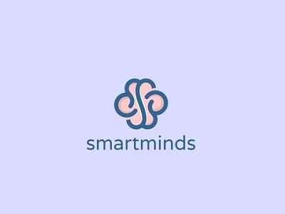 Smartminds art brain creative design icon lines logo mind minimal simple smart