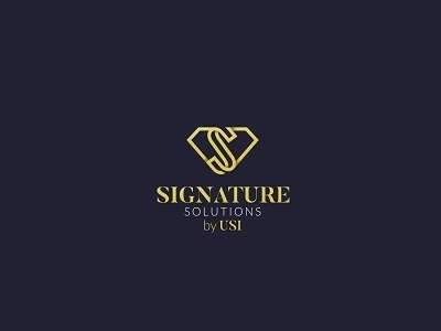 Signature S creative design diamond gold icon letter lettering logo luxury monogram s simple