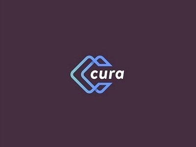 Cura c creative design icon lines logo minimal monogram simple