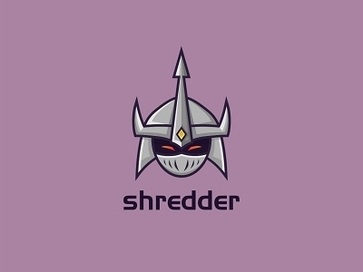 Shredder Logo character creative design icon illustration logo ninja shredder turtle