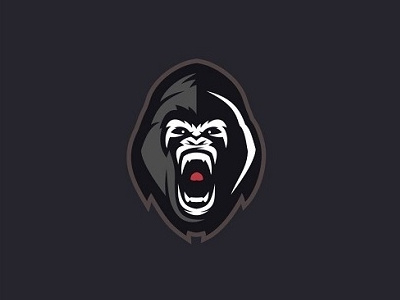 Gorilla ape creative design gorilla harambe logo masculine monkey simple sport